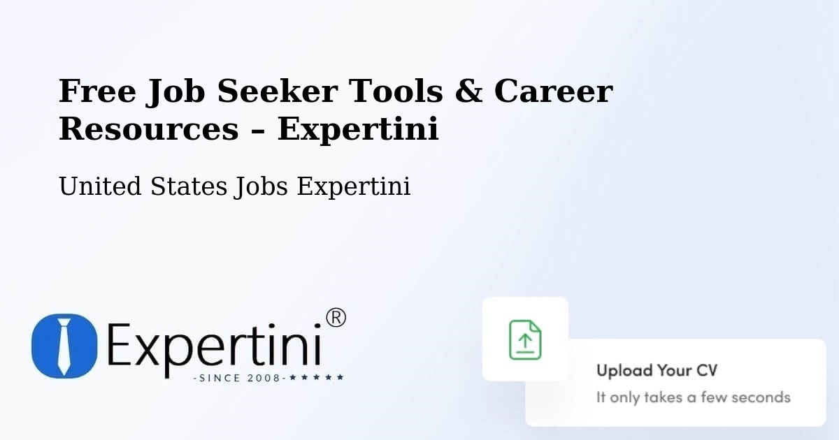 Free Job Seeker Tools & Career Resources – Garfield - Garfield, United States Jobs Expertini